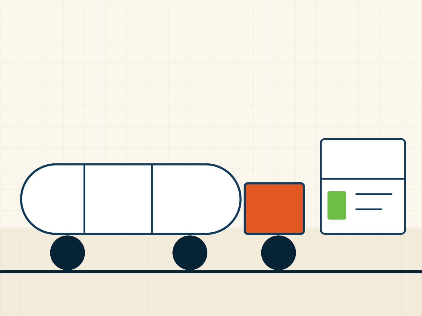 Road milk tanker at a reception dock beside the unloading pump and filter skid